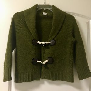 Green J Crew Cardigan